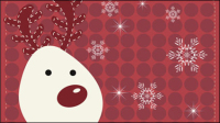Cartoon Christmas elk 01 - vector material