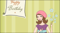 Cute cartoon illustrator 02 - vector material
