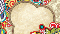 Retro pattern border 02 - vector material