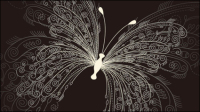 Beautiful butterfly pattern 01 - vector material