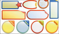 Bulletin board decorating icon vector material