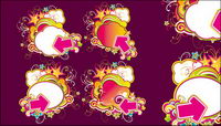 Vector arrows clouds material