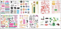 Paragraph 100 moire pattern vector border plant