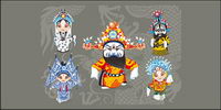 Opera cartoon characters vector (3)