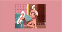 Vector beauty personalized swimwear material