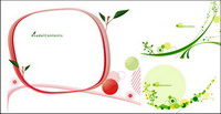 Green leaf pattern vector ma