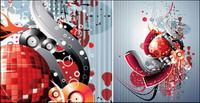 Disco, nightclubs, dance halls design elements vector