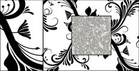 Black and White Fashion Pattern Vector