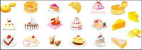 Cheese cake dessert Vector material
