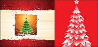 Christmas trees, the stars vector