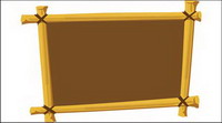 Wooden frame vector material
