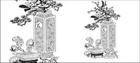 Vector vase pot