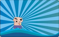 Pig Cartoon Vector Background material
