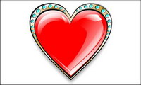 Diamond heart-shaped Valentine
