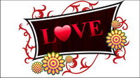 Flowers, wood, wood grain, Valentine