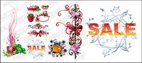 Gifts and pattern combinations vector material