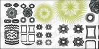 Vector style security lines texture material-3