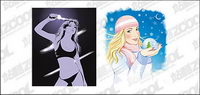 cdr beauties vector drawing material