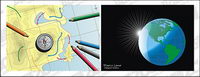 Map the Earth cdr vector material
