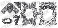 Continental gorgeous patterns carved elements of material