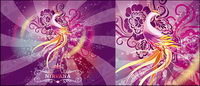 Phoenix gorgeous pattern vector map material