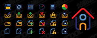 Simple Web Design cartoon style icon vector commonly used material
