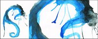 Before the ink watercolor picture material-039