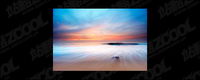 The sea at dusk picture material