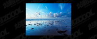 The sea at dusk picture material-2