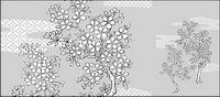 Line drawing of flowers -25
