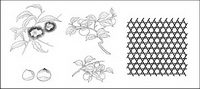 Line drawing of flowers -4