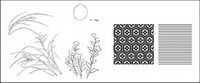 Line drawing of flowers -8
