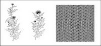 Line drawing of flowers -10