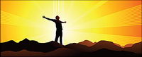 People embrace of nature