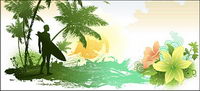 Vector seaside scenery