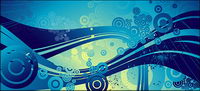 Blue lines and circular elements