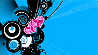 Heart-shaped design elements with the trend of vector