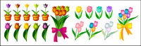 Vector material tulip