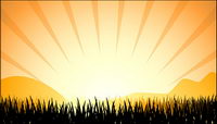 Sunset light radiation
