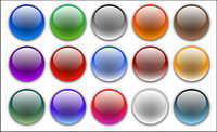 Vector material page design elements - round crystal ball