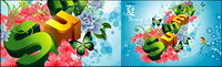 The summer pattern with the combination of text