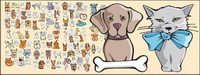 Accommodates a comic style of cats and dogs
