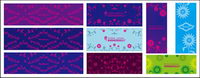 Exquisite decorative patterns vector material