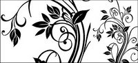 Exquisite black-and-white pattern vector material
