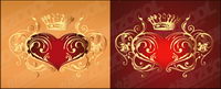 Gold crown with heart-shaped pattern