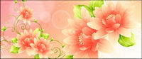 Dream with flowers vector background