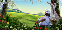 The beautiful scenery of the countryside