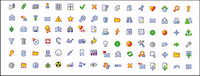 Web Design commonly used cartoon style icon