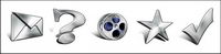 Silver metal series of transparent PNG icon