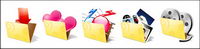Beautiful large folder icon series of transparent PNG
